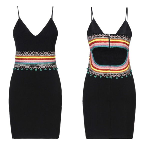 alice + olivia Loralee Embroidered Fitted Minidress - Picture 3 of 8